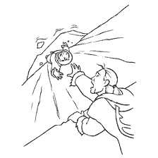 coloring page: Kenai is trying to save his friend