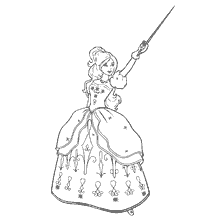 kleurplaat: Barbie kleuren in de afbeelding van een musketier meisje met een zwaard