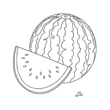 coloring page: Watermelon scheme and its coloring slice