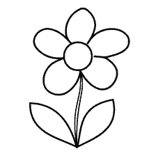 coloring page: Contour image of the flower for coloring