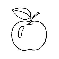 coloring page: Coloring an apple for children