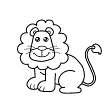 coloring page: Coloring Lion for children 3 years old