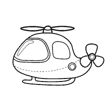 coloring page: Coloring helicopter for children
