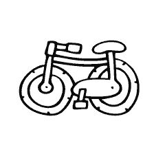 coloring page: Bike coloring for children 3 years old