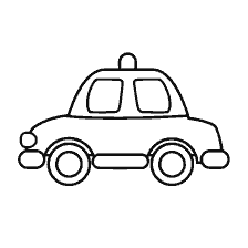coloring page: Black and White Car Coloring for Children