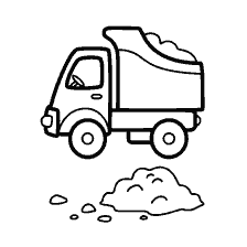 coloring page: Sand-painting truck