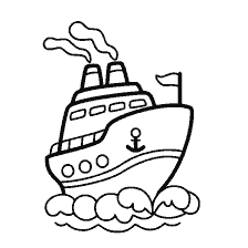 coloring page: Painting ship for children