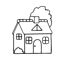 coloring page: Home coloring for children