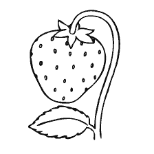 coloring page: Picture of strawberries for coloring