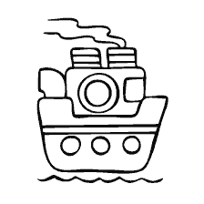 coloring page: Painting ship for children
