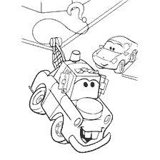 pagina da colorare: Colorare con Lightning McQueen e i suoi amici