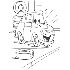 pagina da colorare: Luigi dal cartone animato Auto sul libro di colorazione