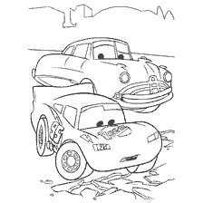 pagina da colorare: Auto coloranti: Doc e McQueen
