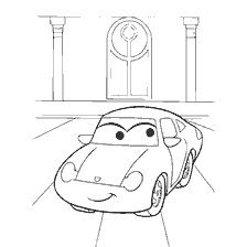 pagina da colorare: Carattere colorante Sally dal cartone animato Cars