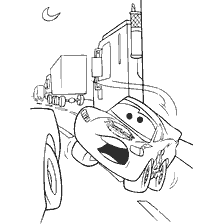 pagina da colorare: Fulmine McWin perso tra i camion