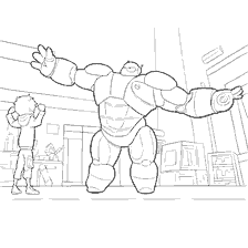 pagina da colorare: Colorare Baymax da Hero City