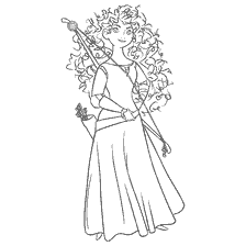 coloriage: Couleur Merida du dessin animé Braveheart