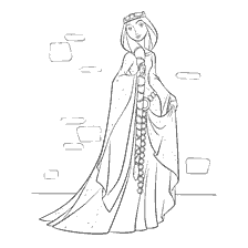 coloriage: Couleur Reine Eleanor de Braveheart