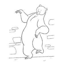 coloriage: Dessin d'un ours de Braveheart (Brave)