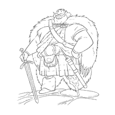 coloriage: Coloration du roi Fergus du dessin animé Braveheart