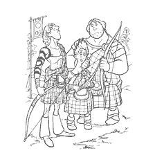 coloriage: Coloration avec les jeunes écossais Seigneurs de Braveheart