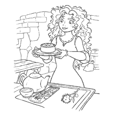 coloriage: Coloration du cœur : une fille avec un cupcake