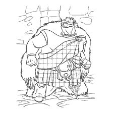 coloriage: Coloration du roi Fergus du dessin animé Braveheart