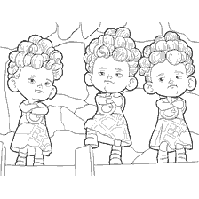 coloriage: Coloration des frères Merida du dessin animé Braveheart