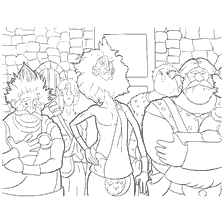 coloriage: Dessin des chefs des clans écossais de Braveheart