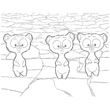 coloriage: Coloration avec des oursons de Braveheart
