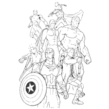 pagina da colorare: Colorare con gli Eroi dei Vendicatori