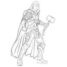 pagina da colorare: Colorare Thor dei Vendicatori