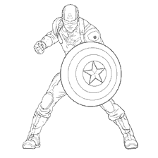 pagina da colorare: Colorare Capitan America dei Vendicatori