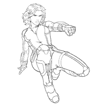 pagina da colorare: La Vedova Nera dei Vendicatori