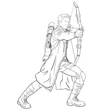 pagina da colorare: Colorare il Occhio di Falco dei Vendicatori