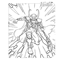 pagina da colorare: Colorare Loki dei Vendicatori