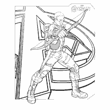 pagina da colorare: Colorare Occhio di Falco dai Vendicatori