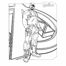 pagina da colorare: Colorazione di Nick Fury dei Vendicatori