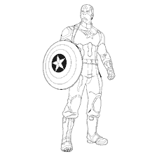 pagina da colorare: Colorare Capitan America dei Vendicatori