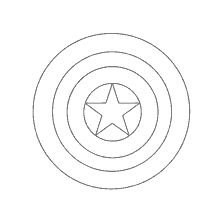 pagina da colorare: Colorazione dello scudo del capitano America