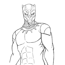 pagina da colorare: Colorare la pantera nera dai Vendicatori