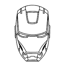 pagina da colorare: Colorare la maschera di Iron Man dai Vendicatori
