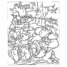 coloriage: Coloration avec des ours gommy et des gobelins