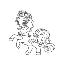 kleurplaat: Teken een pony waterlelies van de Royal Pets