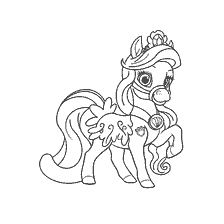 kleurplaat: Pony Capelka's Royal Pets - Ariel's Pet