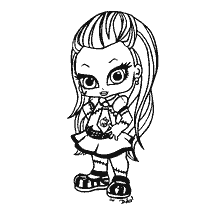 coloring page: Coloring by Frankie Stein of Monster High for Children