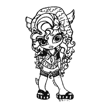 coloring page: The Little Children of the High Laguna Blue Monster