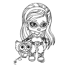 coloring page: Little Children Monster Hai Gulia Yelps with a pet - coloring book