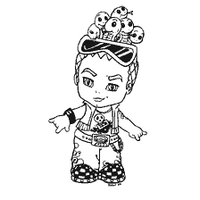 coloring page: The Little Children of the Monster High Duce Gordon