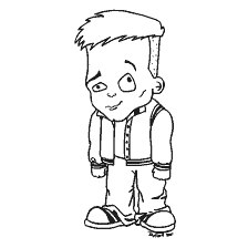 coloring page: Coloring the Little Hero from Monster High by Slow Moe